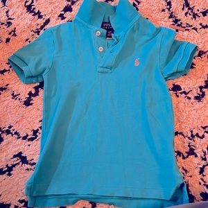 aqua blue polo kids size 4/4t. gently worn